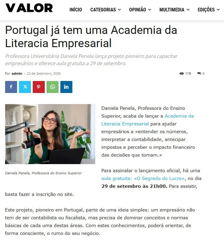  Portugal já tem uma Academia da Literacia Empresarial